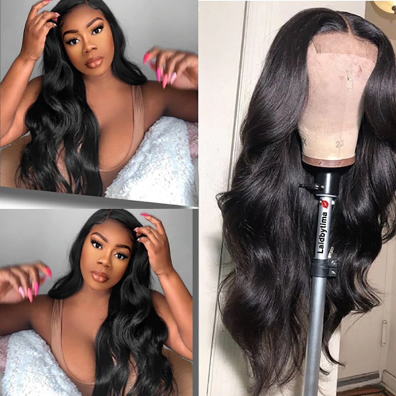 Long Black Body Wave Wig for Women - Natural Curly & Wavy Hair, Party & Casual Use