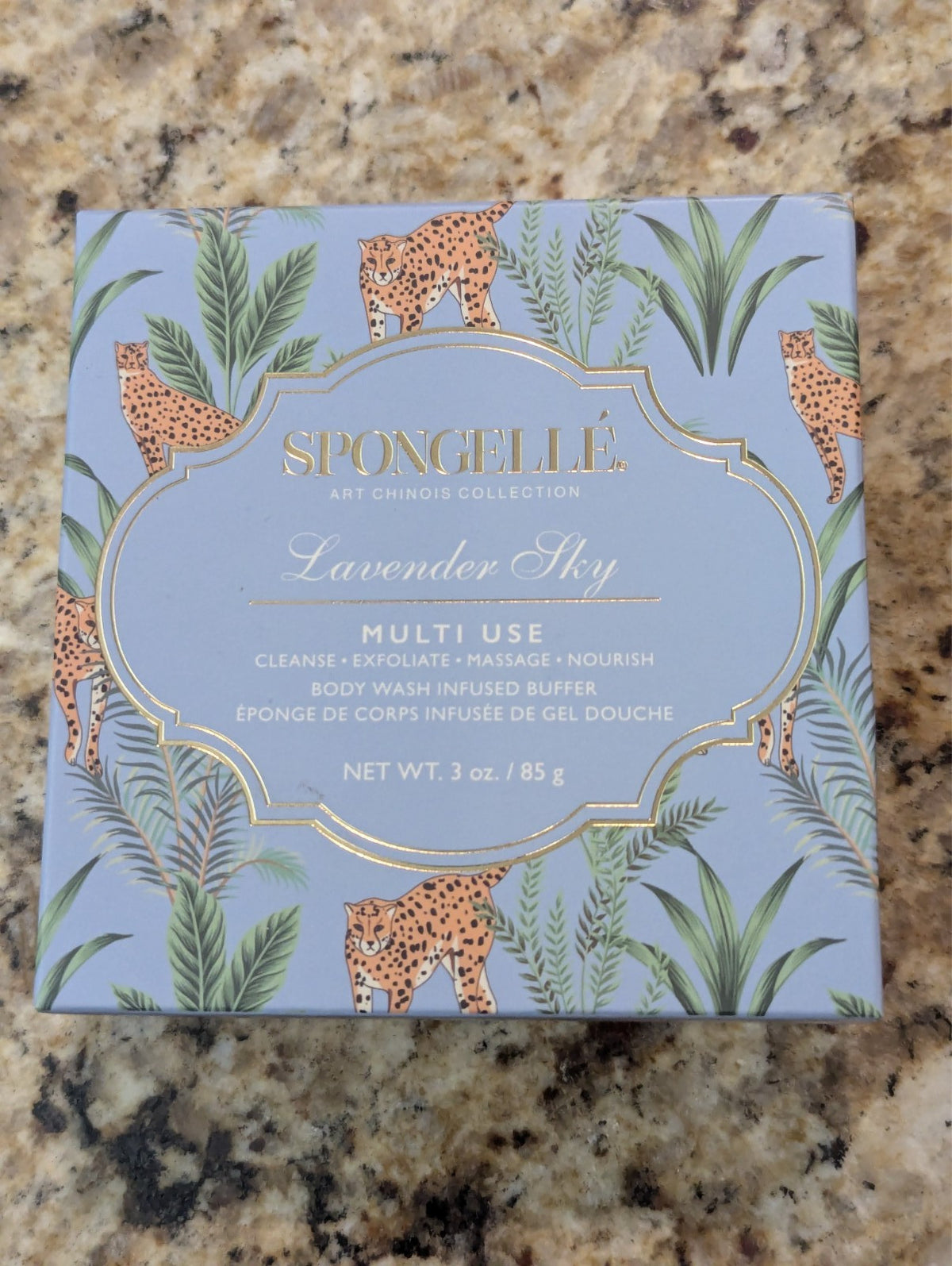 Spongelle Lavender Sky Multi-Use Body Wash Buffer 3 oz - Exfoliating & Cleansing
