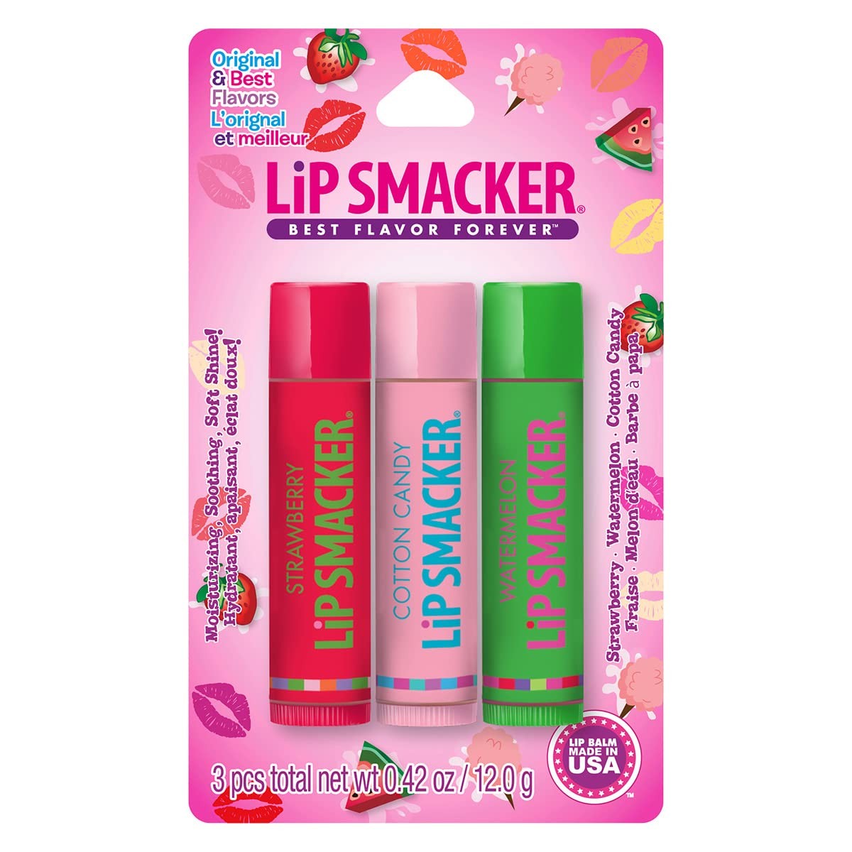 Lip Smackers Flavored Lip Balm Set - Assorted Tastes, Pack of 3