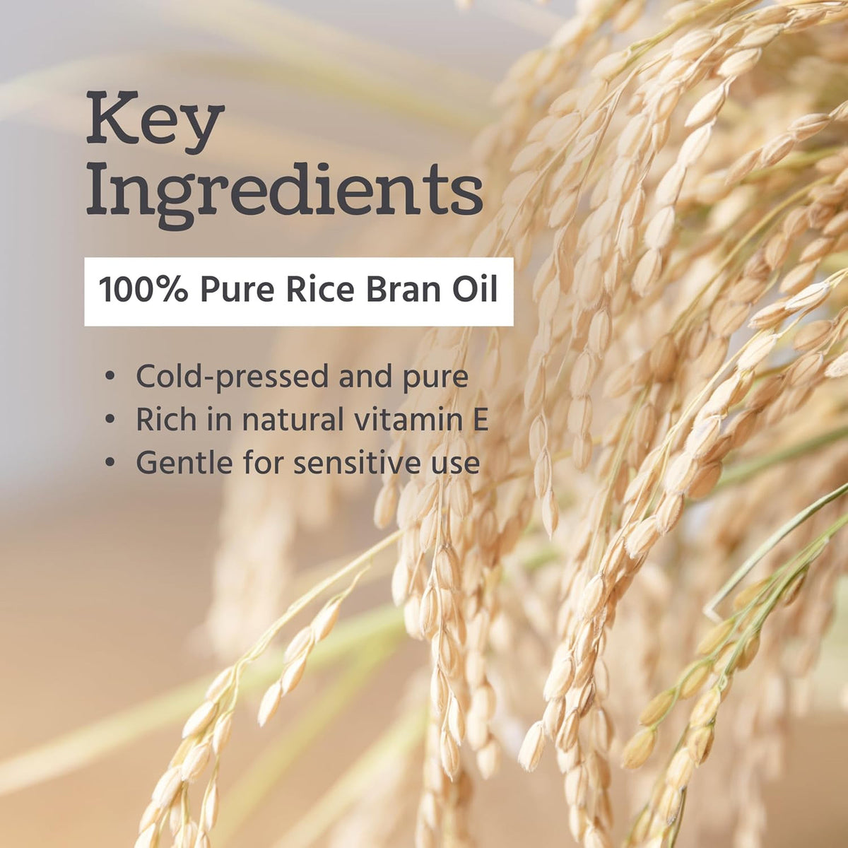 Pure Rice Bran Oil for Skin and Hair Care - 4 oz Carrier Oil