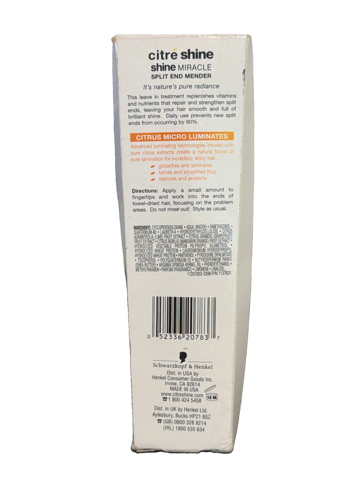 Split End Mender Hair Treatment 1.7 oz for Damaged Hair - Citre Shine