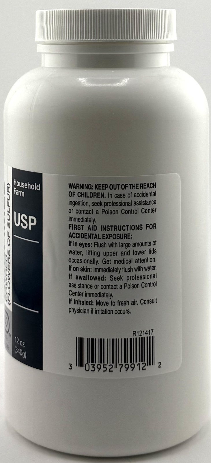Sulfur Sublimed Powder - Flowers of Sulfur, 12 oz (340g) for Gardening & Skin Care