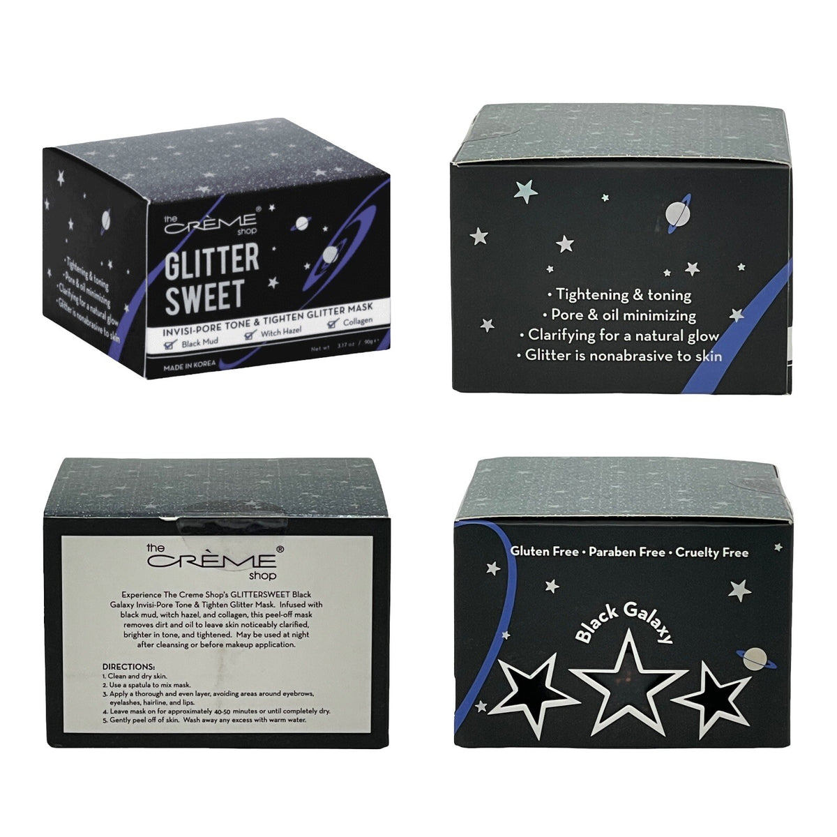 Invisi-Pore Glitter Peel Mask 3-Pack, 3.17 oz