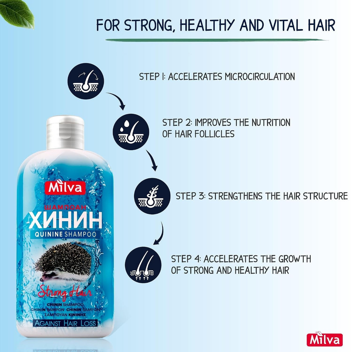 Hair Growth Shampoo with Quinine Extract