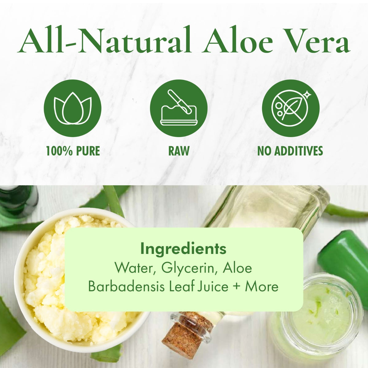 Aloe Vera Butter 8oz Raw Pure Natural