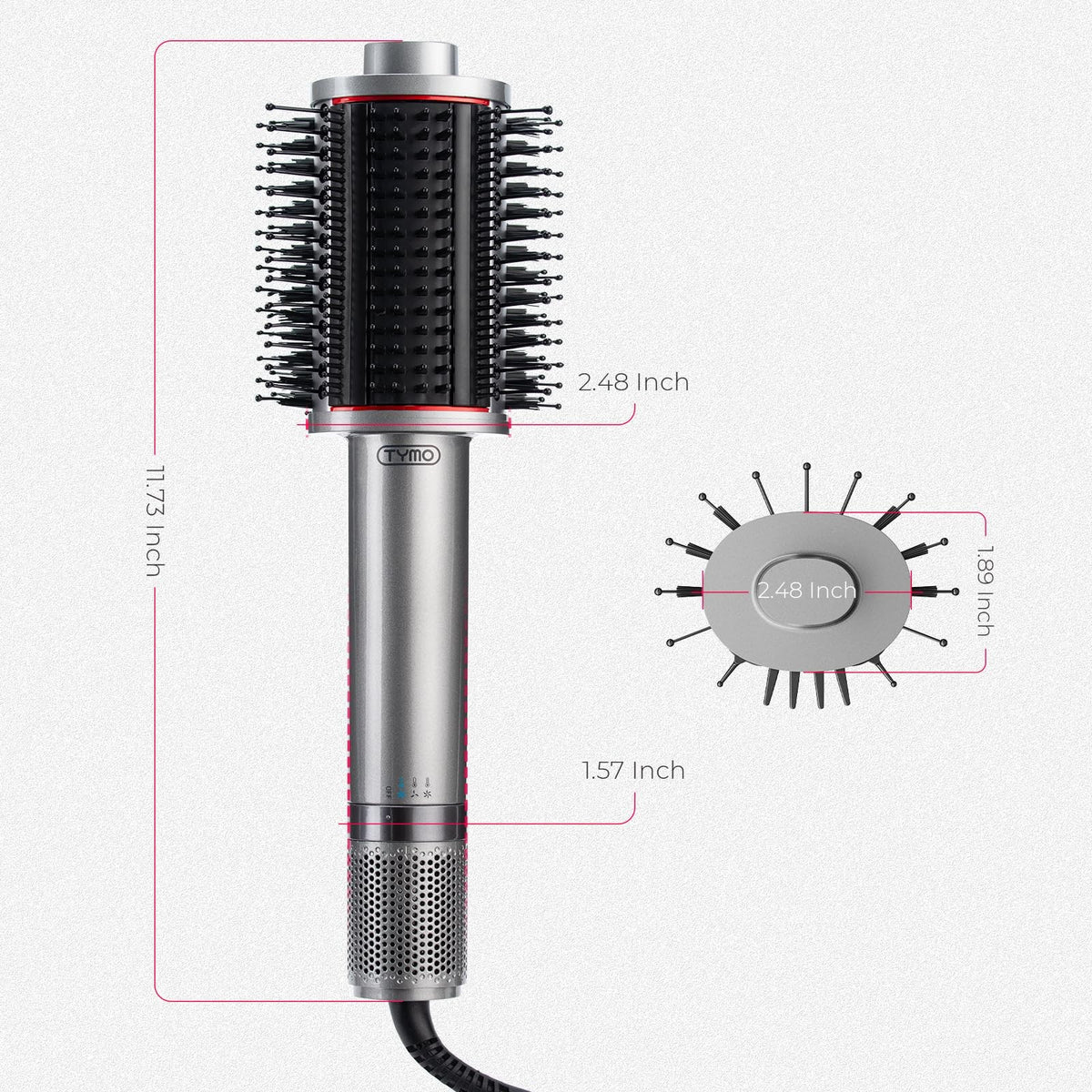 TYMO 4.0 Hair Blow Dryer Brush - Lightweight 3X Faster Drying Metal