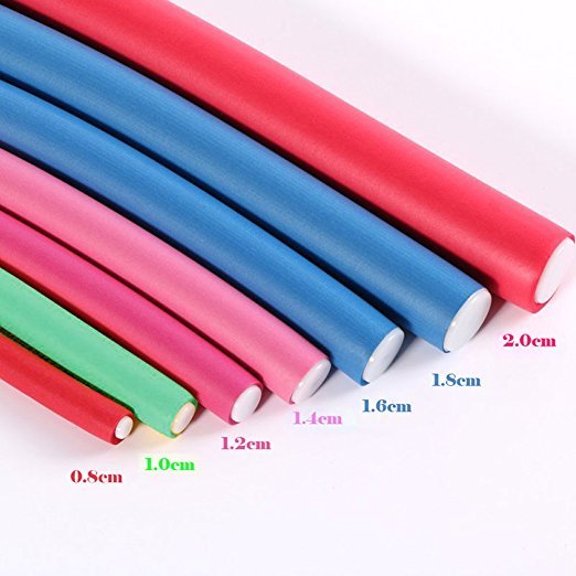 Flexible Foam Hair Curlers 10-Pack - Twist & Bouncy Curls Set