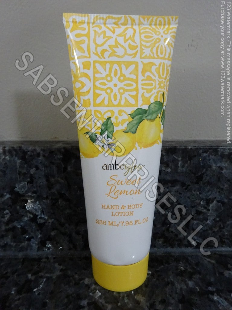 Amber Glow Sweet Lemon Hand & Body Lotion - 5 Pack 7.98 oz