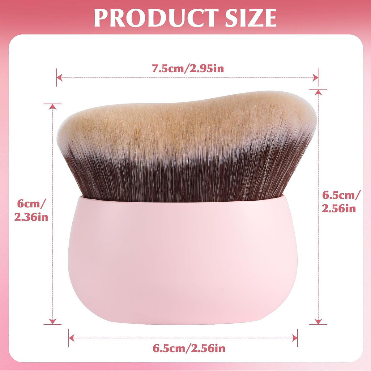 Extra Large Body Makeup Brush - 75mm Wide-Head Self Tanner Applicator