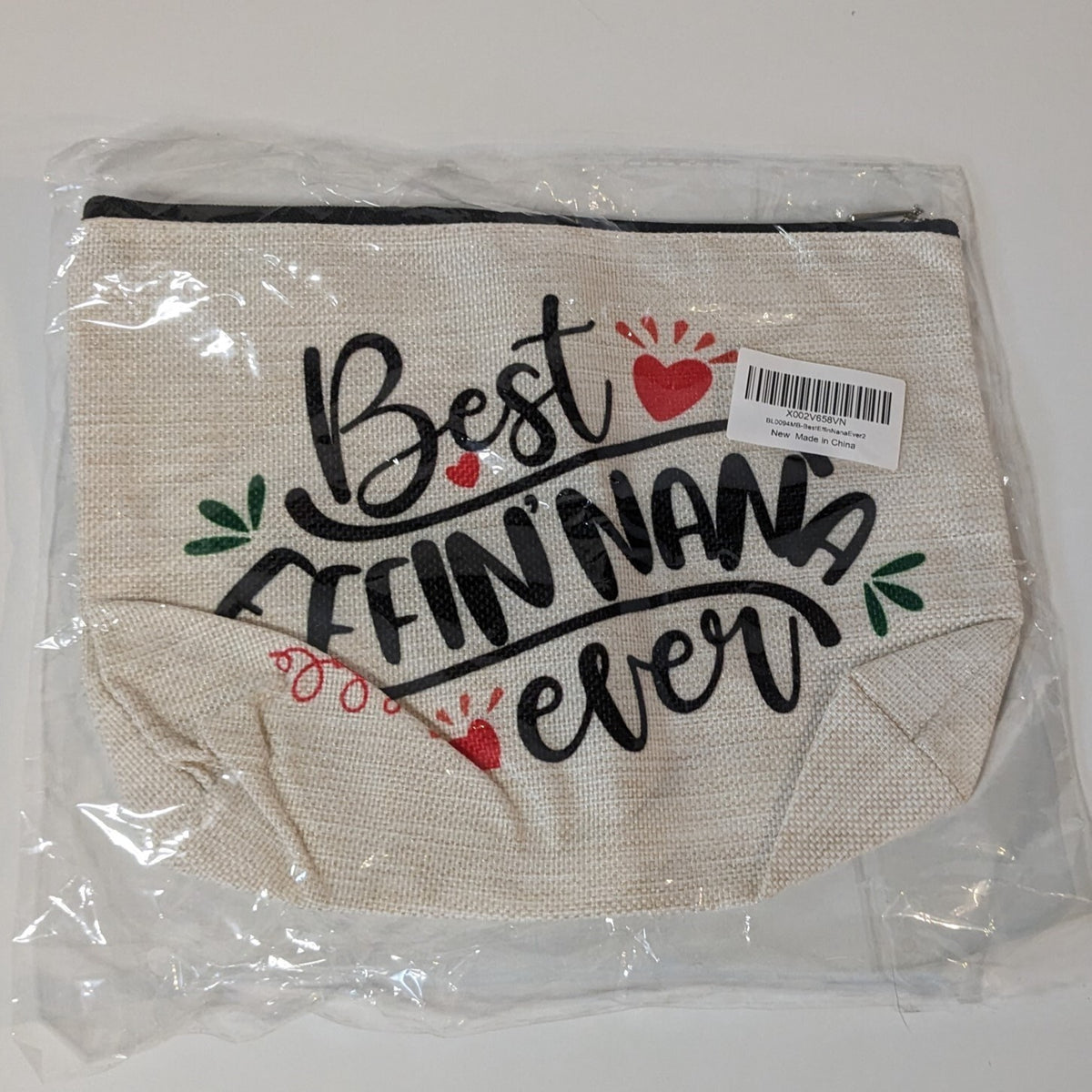 Travel Makeup Bag - Grandma Gift Clutch Style White
