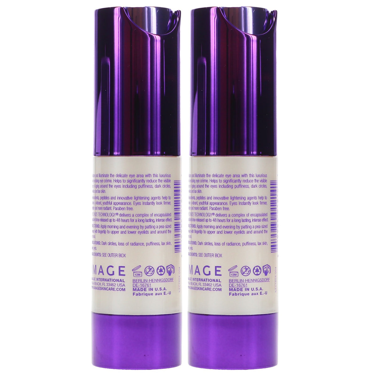 Brightening Eye Cream for Dark Circles and Puffiness - 0.5 oz 2 Pack