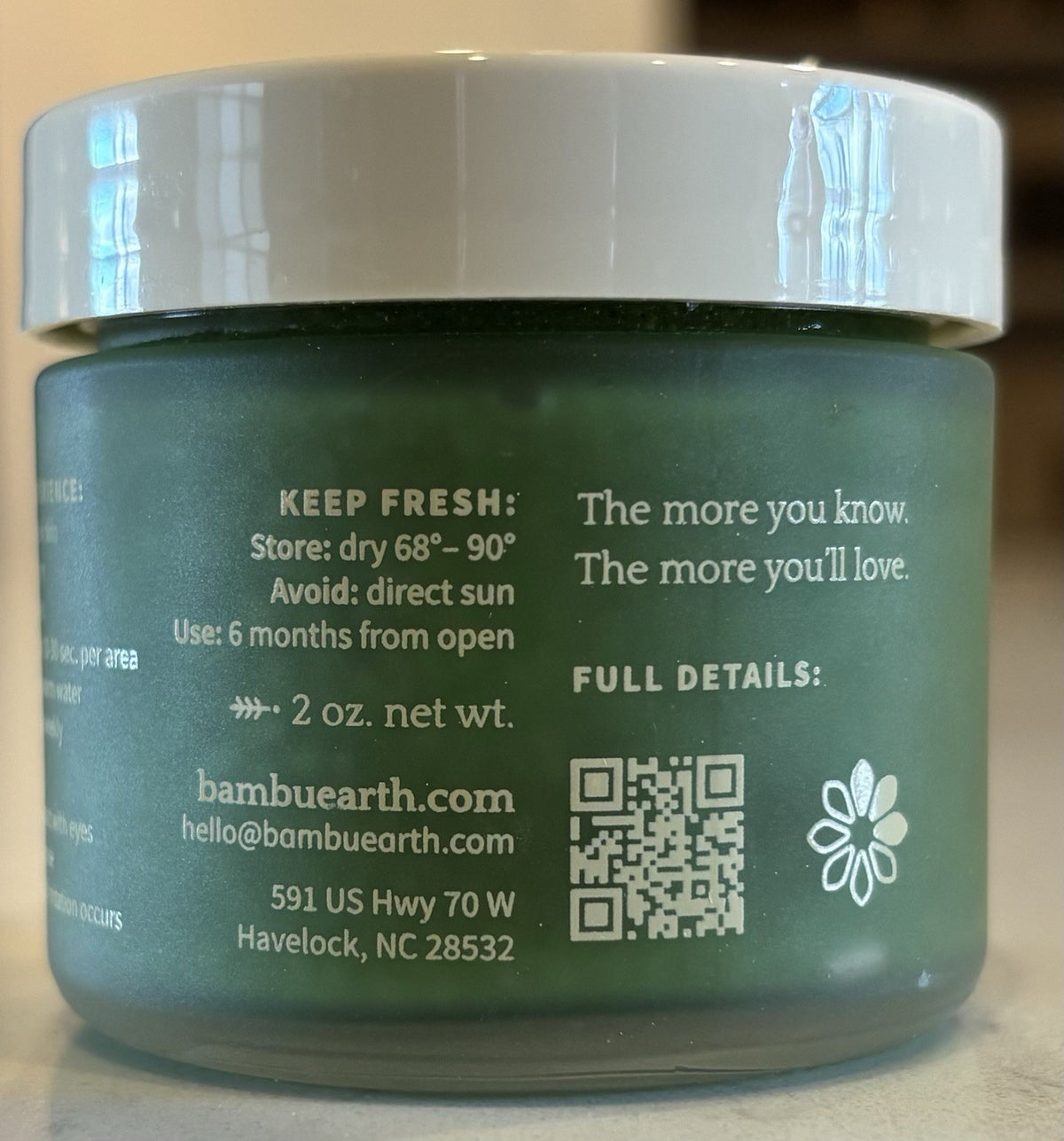 Exfoliating Skin Care Mask with Bamboo and Willow - 2oz