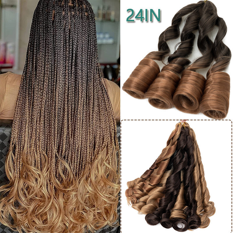 Curly Braiding Hair 24" Wave French Curls Synthetic Extensions