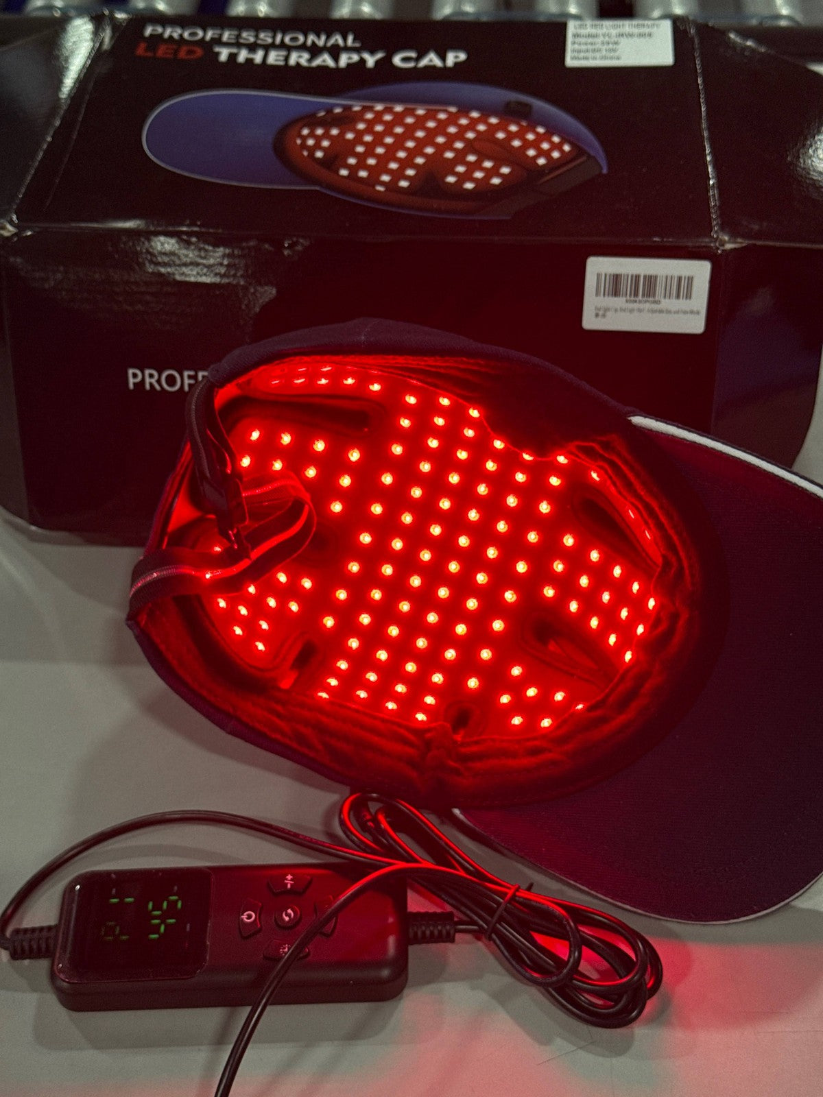 BLUE - GENERIC LASER HAIR GROWTH CAP, RED LIGHT HAT FOR