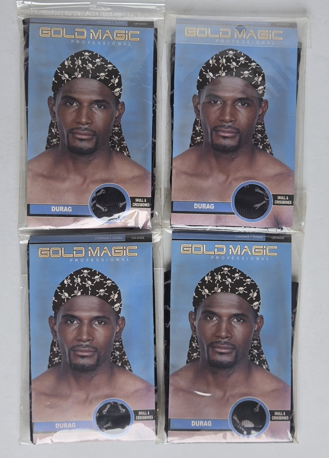 Lot of 4 Gold Magic Professional Skulls & Crossbones New in Bags x4