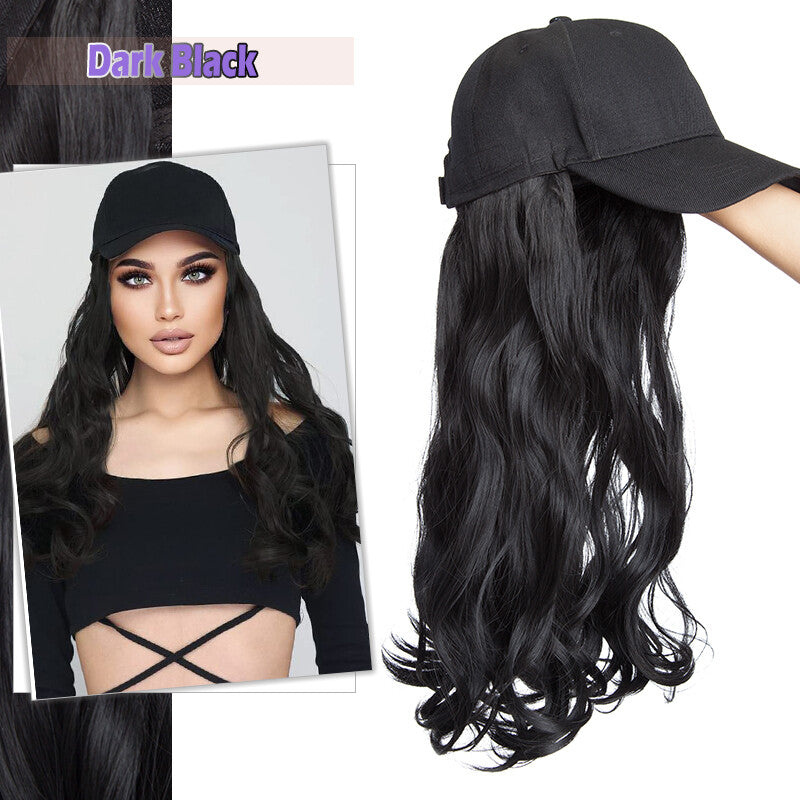 Adjustable Baseball Cap Wig with Hair Piece - Short Long Synthetic Hair