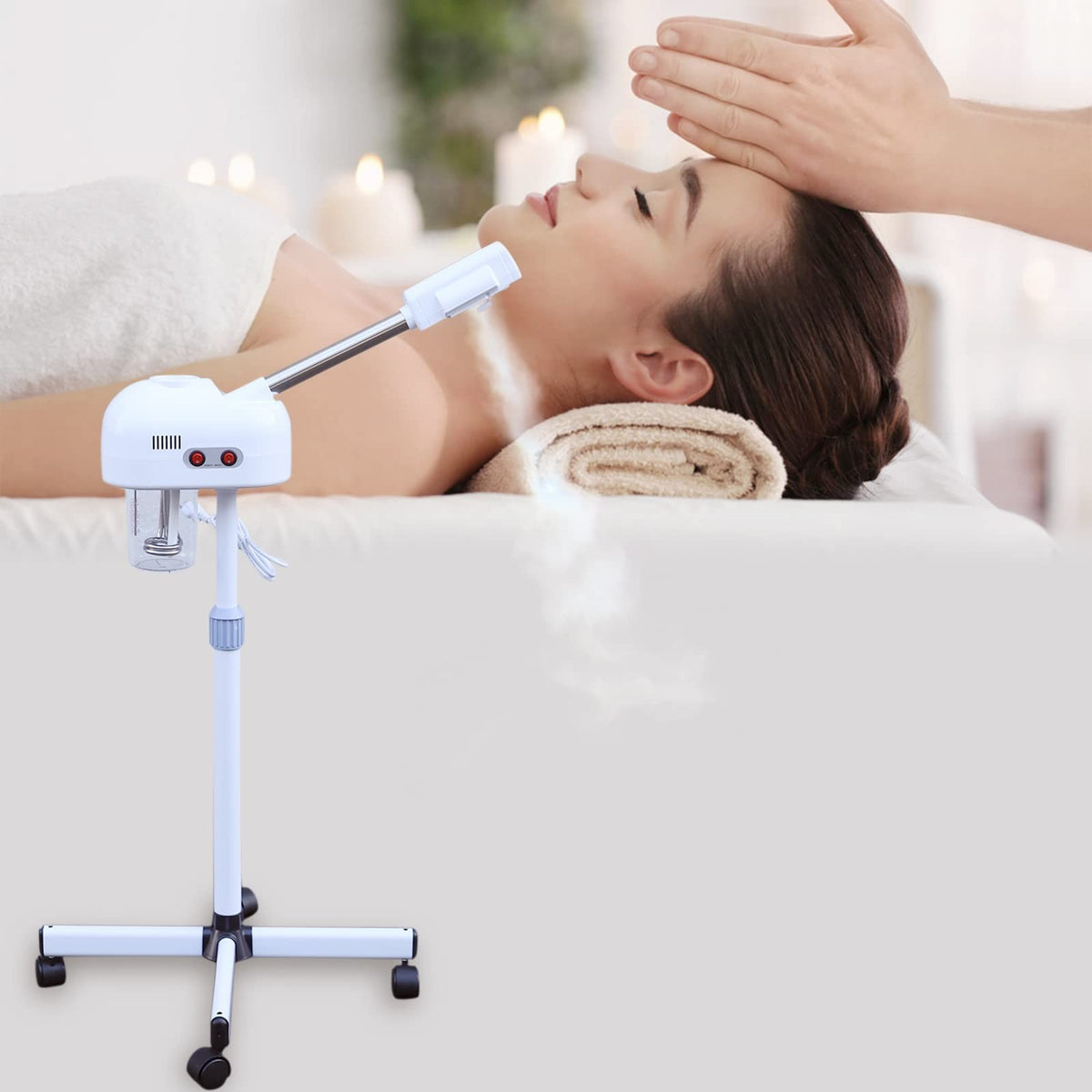 Ozone Facial Steamer - Hot Mist Machine Adjustable Height