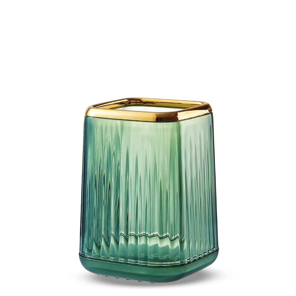 Acrylic Makeup Brush Holder Cup Organizer Vanity Storage Container Green