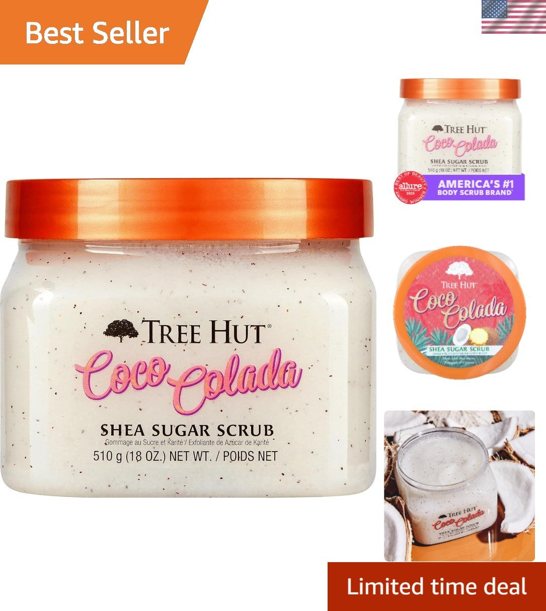 Exfoliating Coconut & Pineapple Body Scrub with Shea Butter - 18 Oz