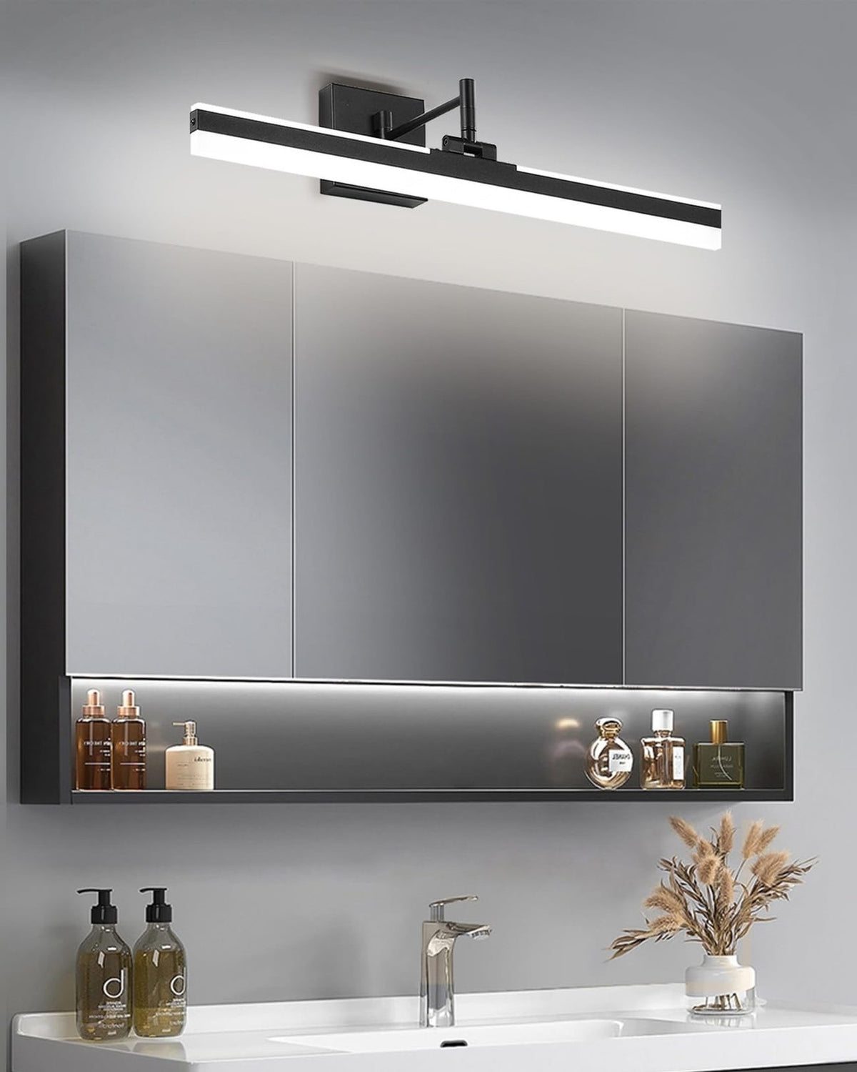 Modern LED Vanity Light Fixture 24in Adjustable Wall Sconce Bathroom Lighting