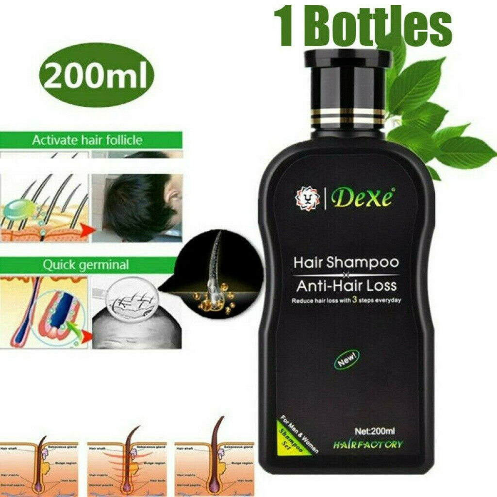 Anti-Hair Loss Shampoo for Men and Women | Dexe Herbal Hair Growth Formula 200ml