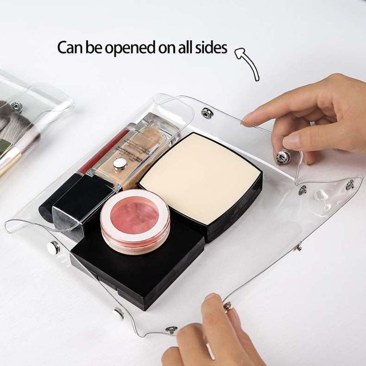 Mini Clear PVC Makeup Bag – Small Cosmetic Organizer for Travel & Bathroom