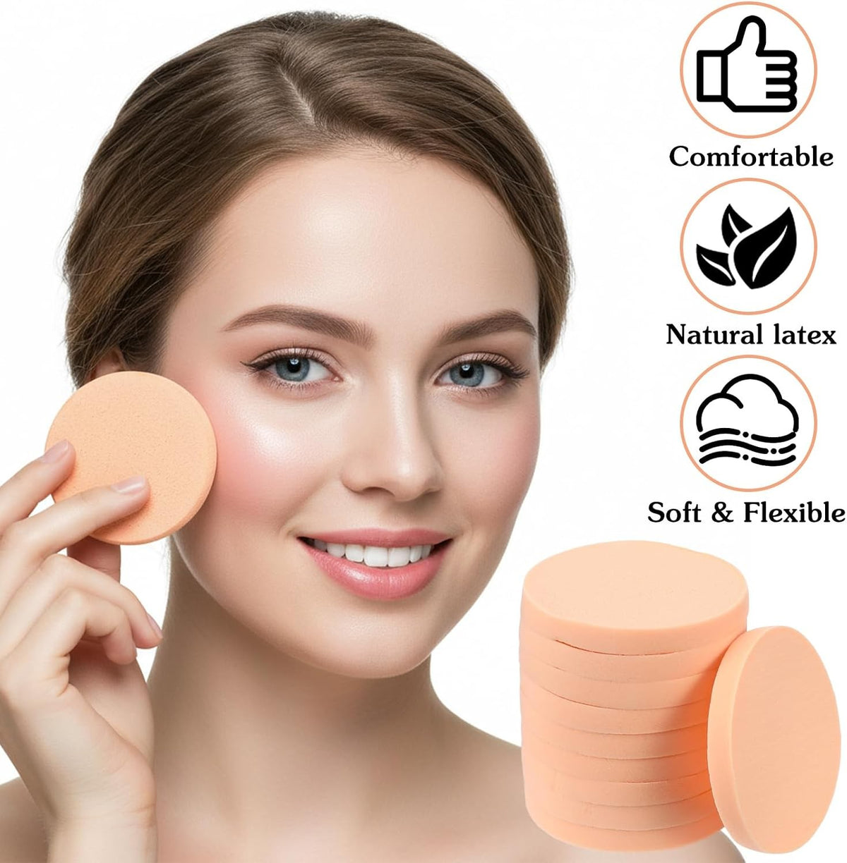 12 Pcs Reusable Makeup Sponges for Liquid Foundation and Blending