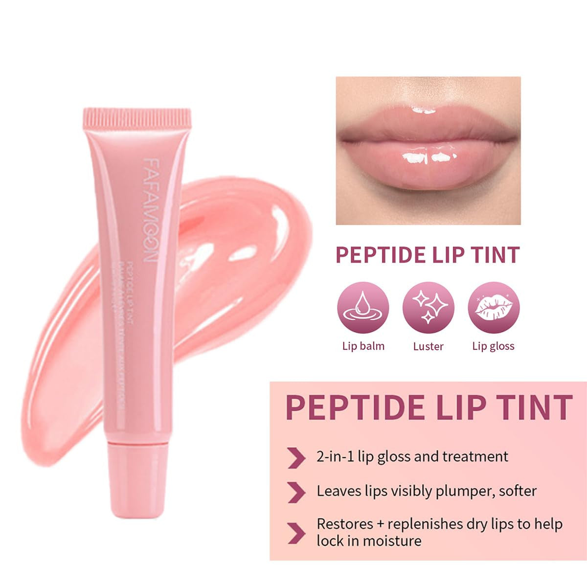 Hydrating Lip Gloss Set with 4 Colors - Shiny, Plump & Moisturizing for Women & Girls