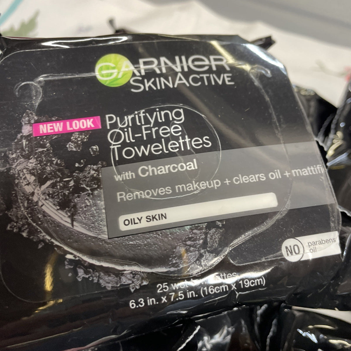 Oil-Free Charcoal Makeup Remover Wipes for Oily Skin - 6 Pack