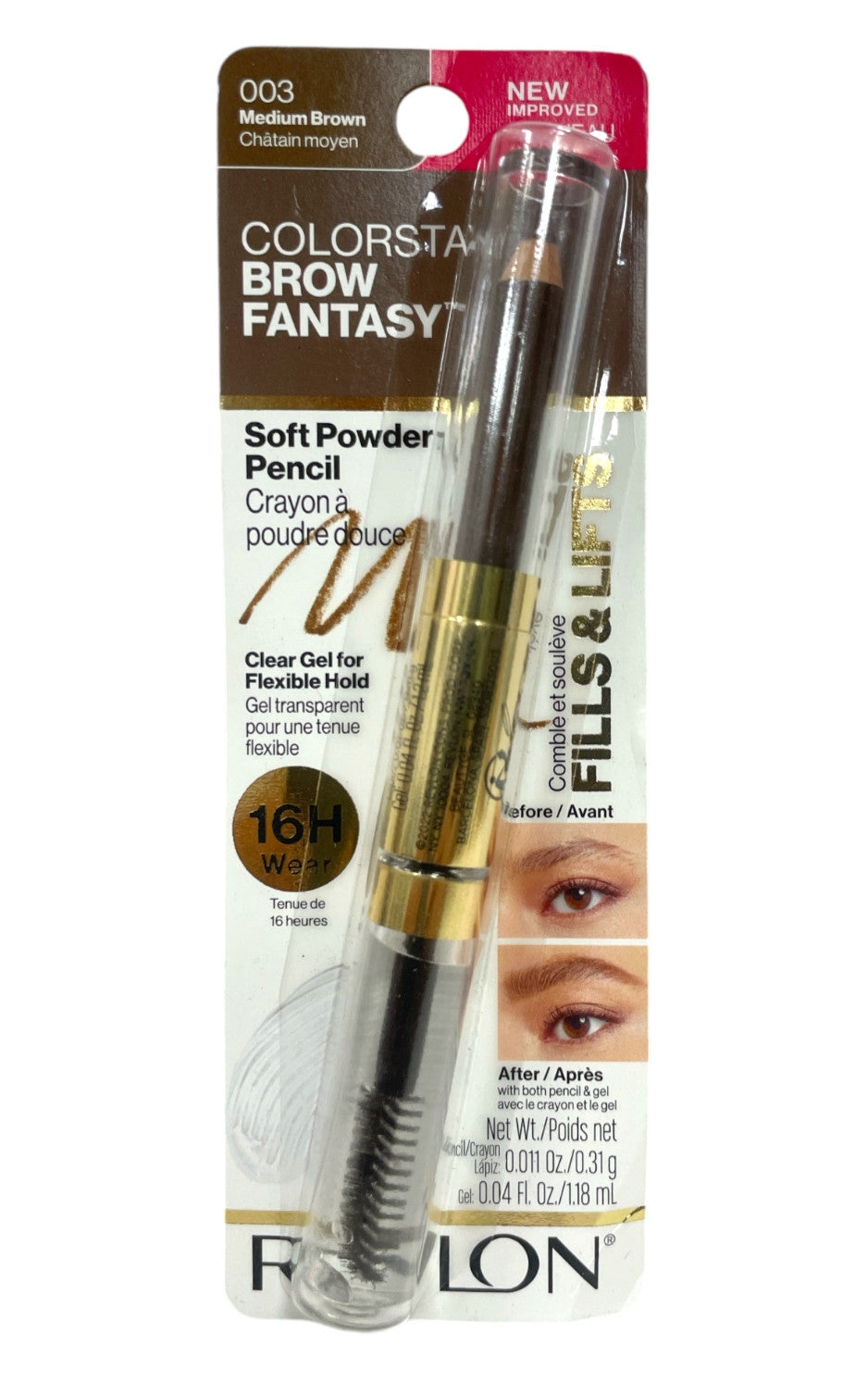 Revlon Colorstay Soft Powder Pencil with Gel - Dark & Soft Brown Shades, Choose Your Shade