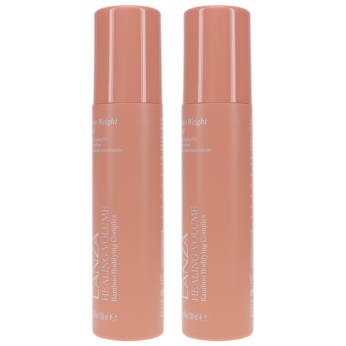 L'ANZA Healing Volume Zero Weight Gel - 6.8 oz, Pack of 2 for Hair Volume & Shine
