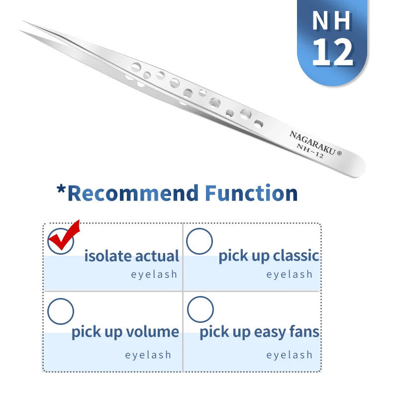 Eyelash Extension Tweezers Stainless Steel 3D Makeup Lash Applicator