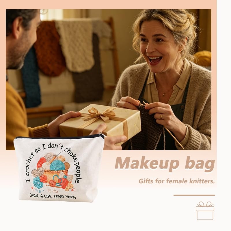 Funny Crochet Gift Bag for Women – Travel Yarn Organizer
