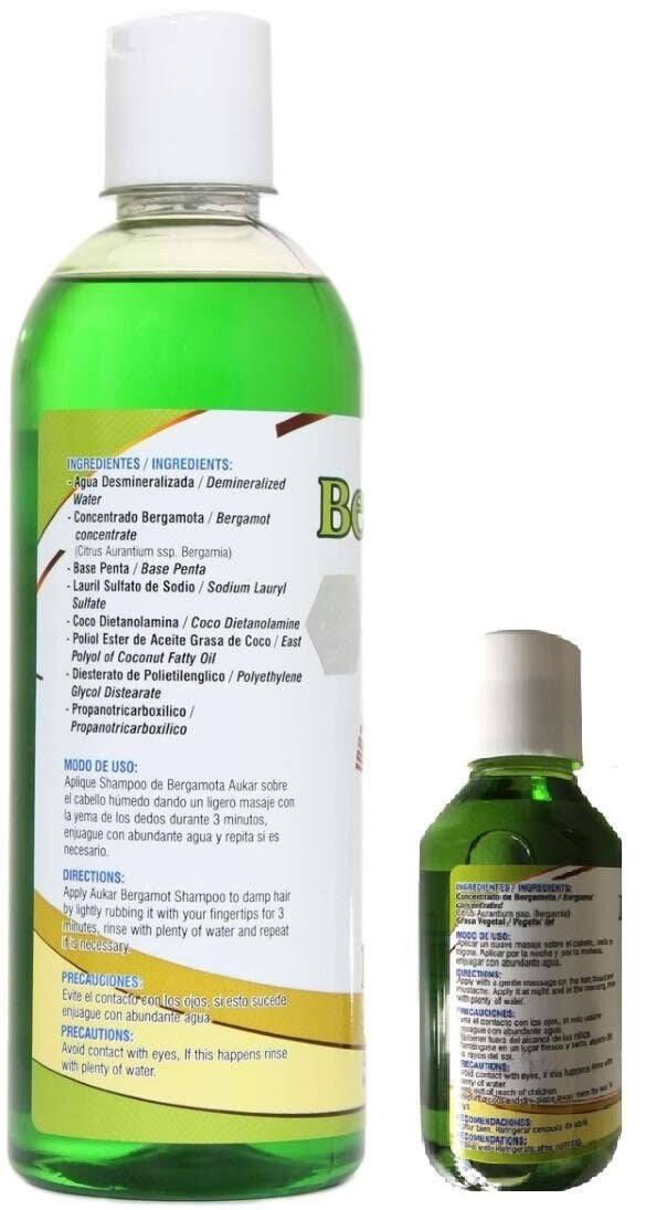 Bergamot Shampoo 500ml + Hair Oil 120ml Set