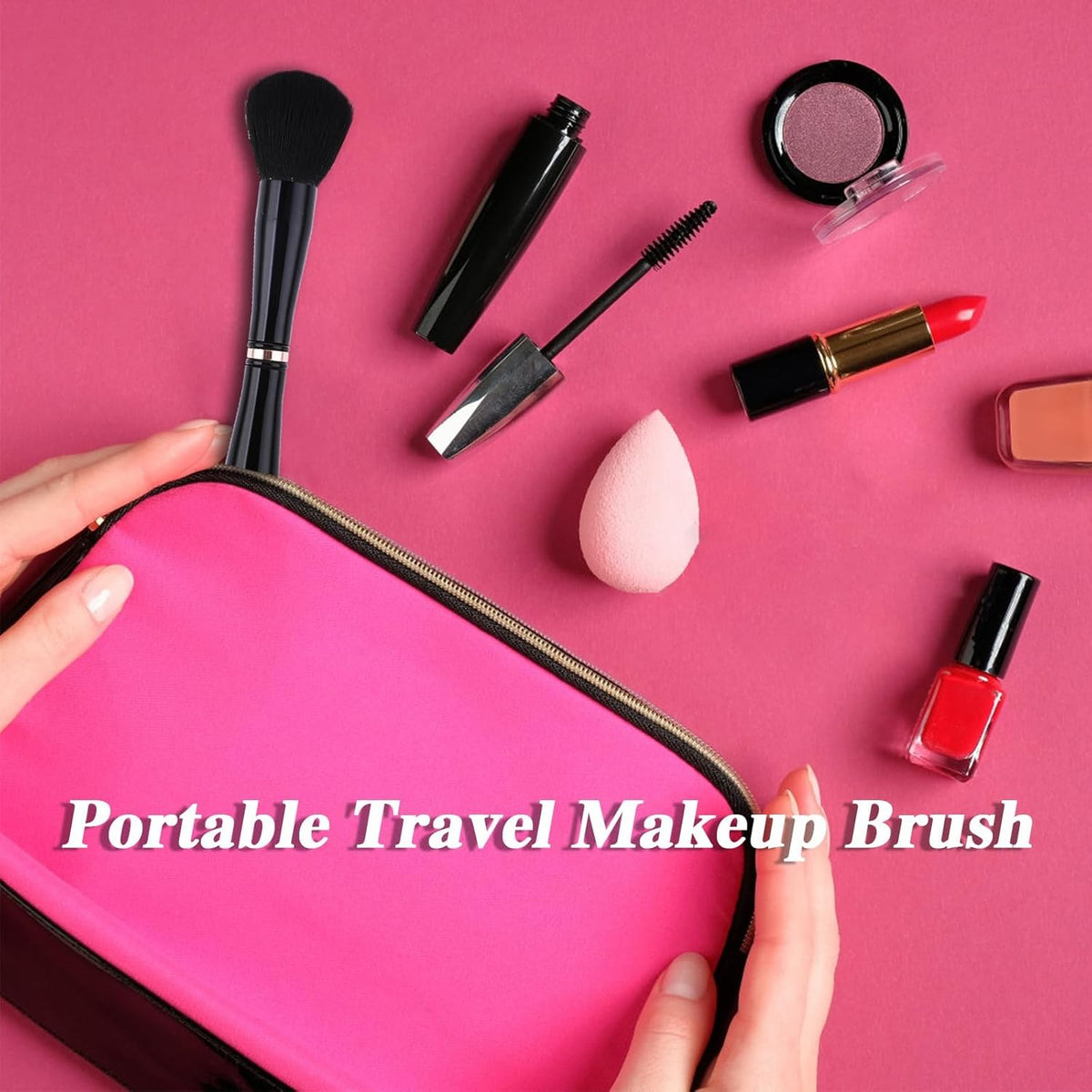 4-in-1 Makeup Brush Set with Detachable Face & Eye Brushes