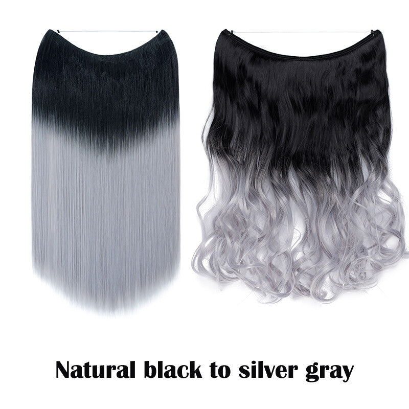 Hair Extensions with Elastic Band & Miracle Ring - Thick, Real Hair