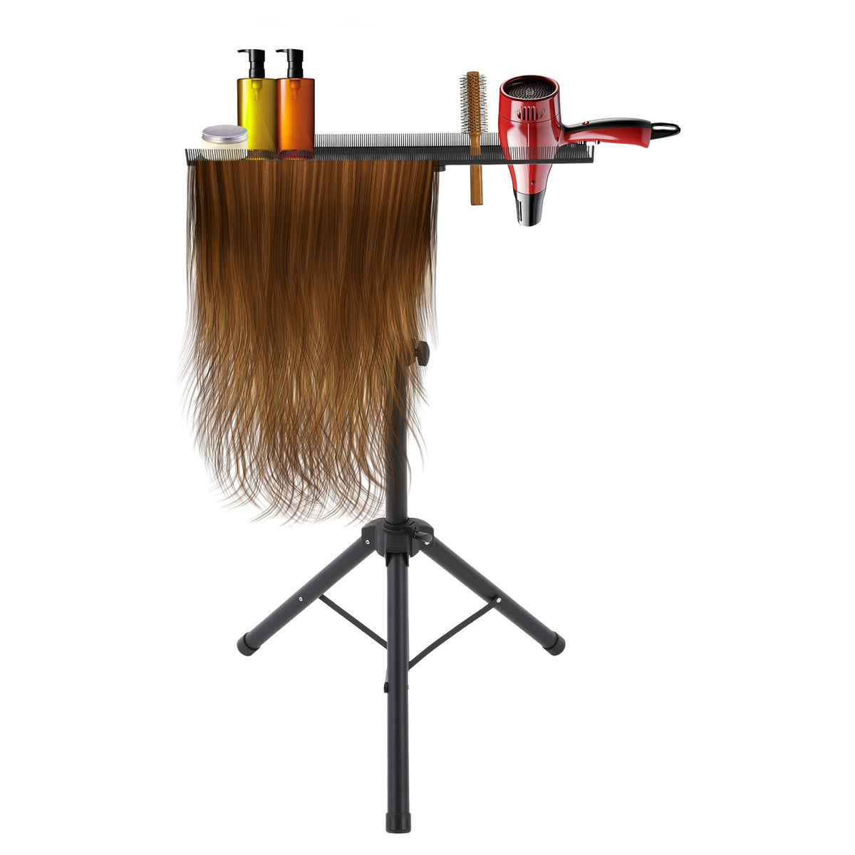 Adjustable Stainless Steel Hair Extension Holder Rack for Salon & Home Use