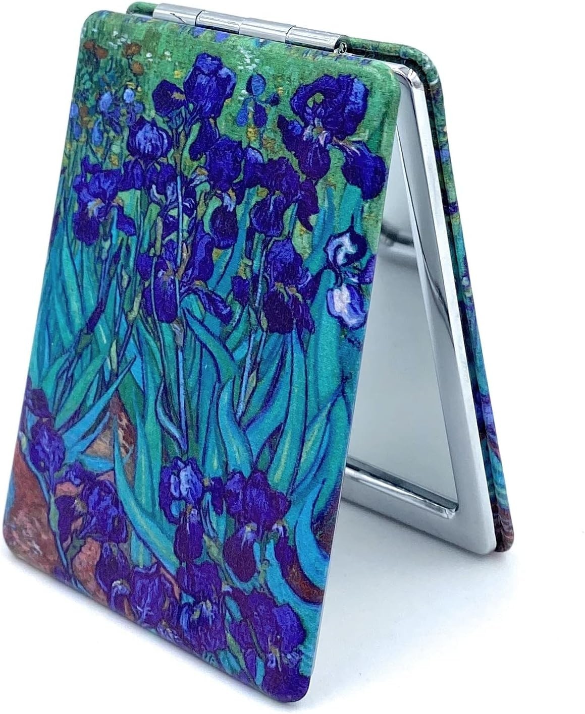 Van Gogh Style Compact Travel Mirror - Foldable with Magnification, 3.46x2.46 Inches