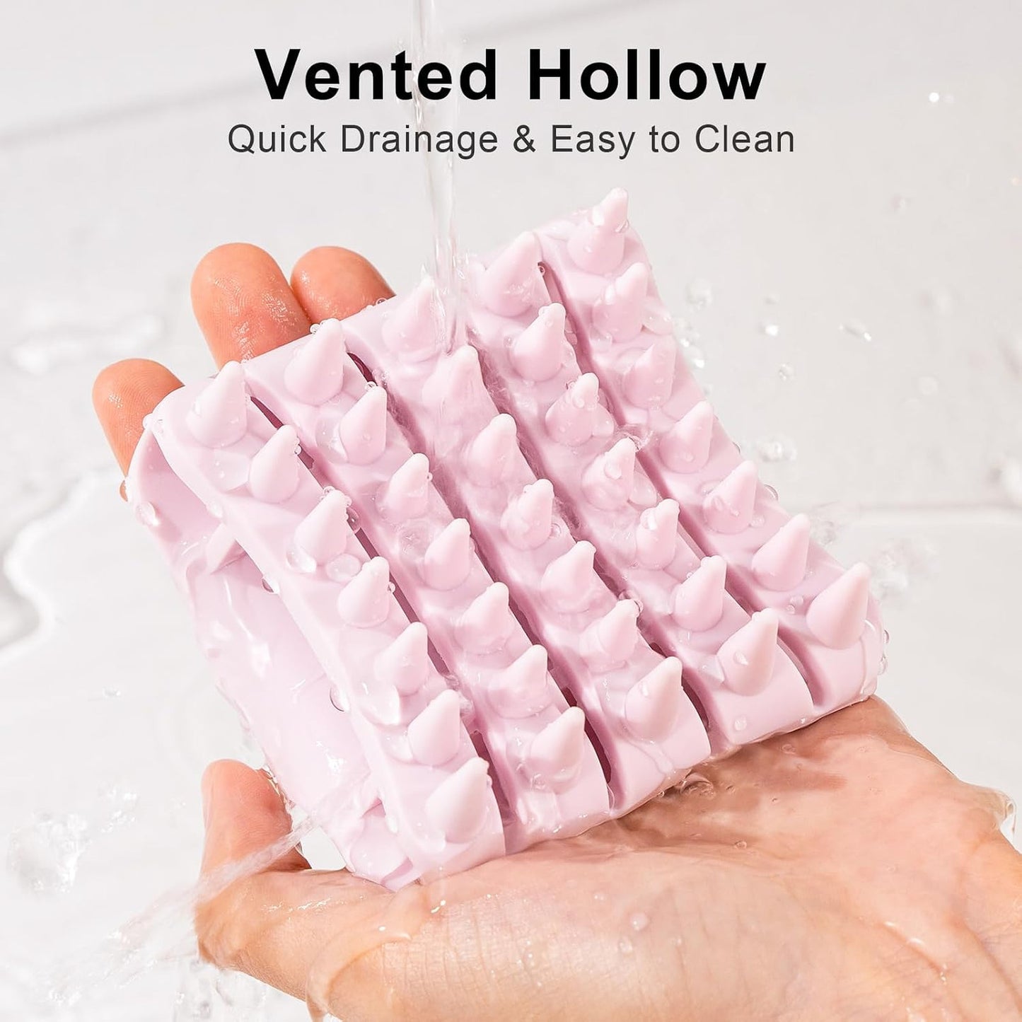 Silicone Scalp Massager & Shampoo Brush for Gentle Hair Cleansing & Dandruff Relief