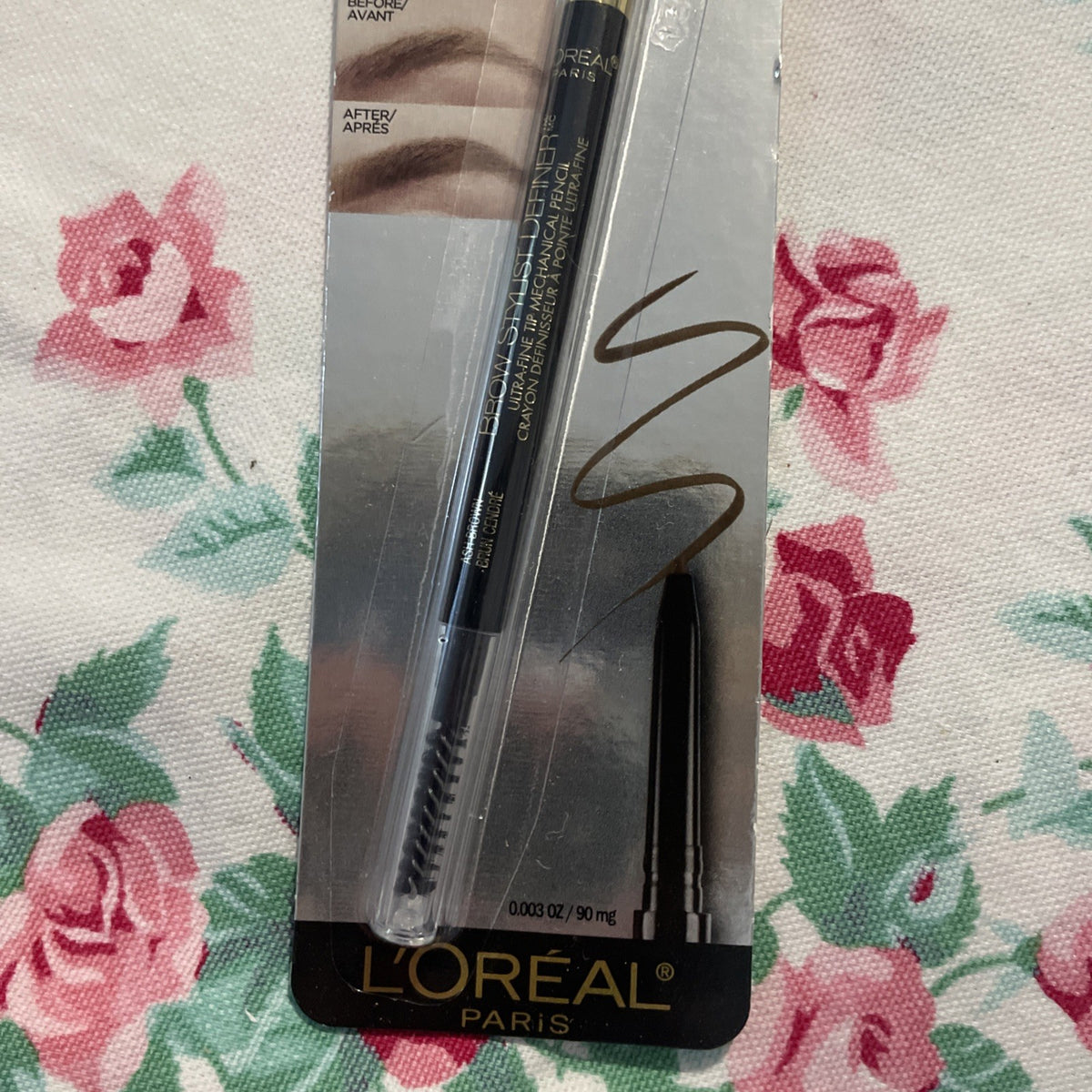 L'Oréal Brow Stylist Definer #387 Ash Brown Ultra-Fine Tip Eyebrow Pencil - Sealed