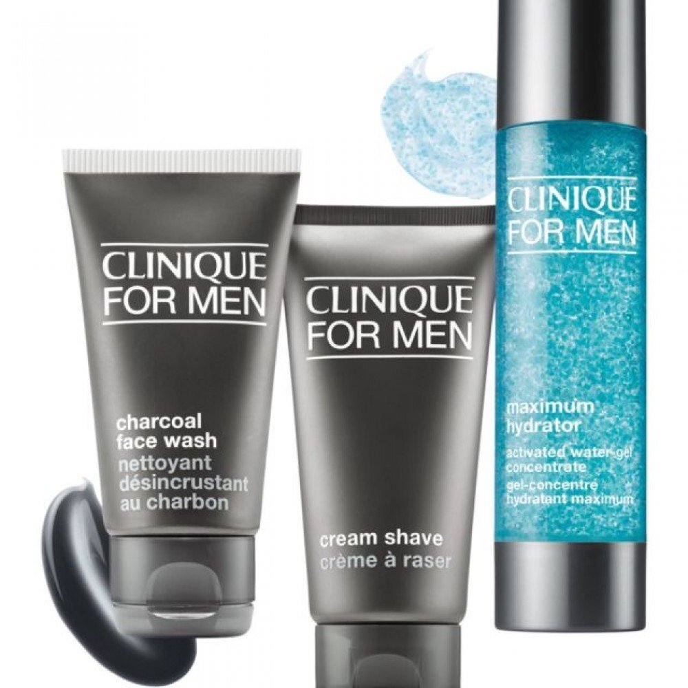 Clinique Men Hydration & Shaving Set - Face Wash, Hydrator, Shave Cream