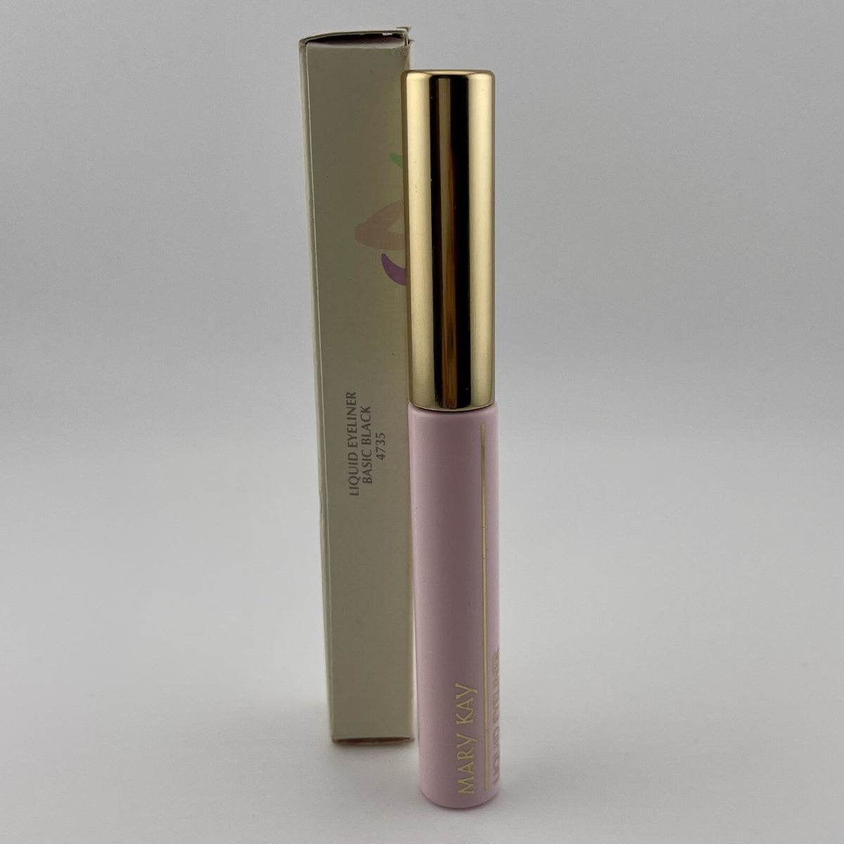 Mary Kay Liquid Eyeliner Basic Black RARE Pink Tube Quick Ship 0.16 Fl Oz