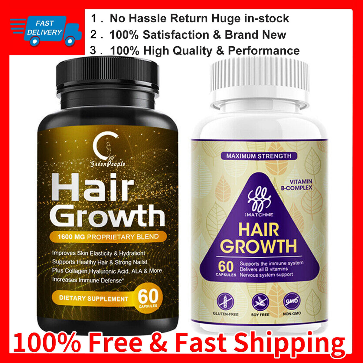 Natural Hair Growth & Gray Hair Restoration Capsules