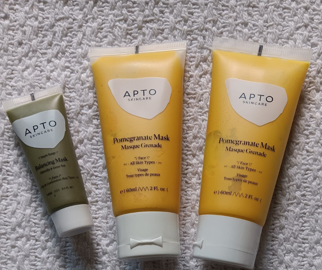 Skin Care Mask Set - Balancing & Pomegranate with Chlorella & Green Tea