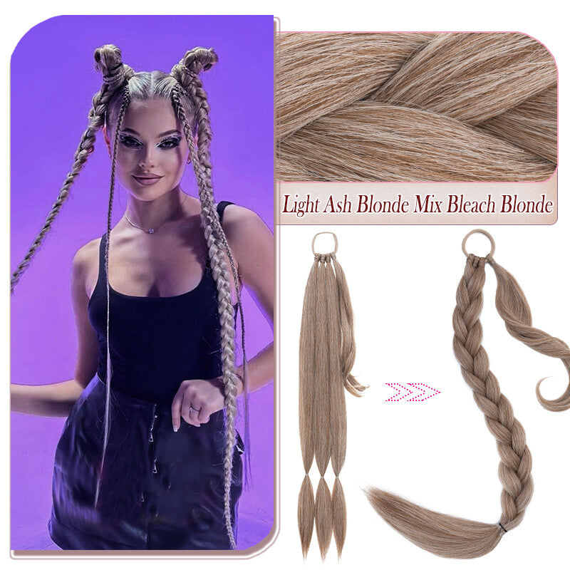 34-Inch Thick Braiding Hair Extensions for Ponytail Wraps - Multiple Colors