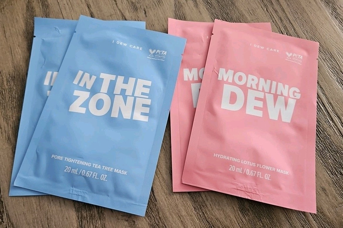I Dew Care Face Masks 4-Pack - Hydrating & Pore Tightening