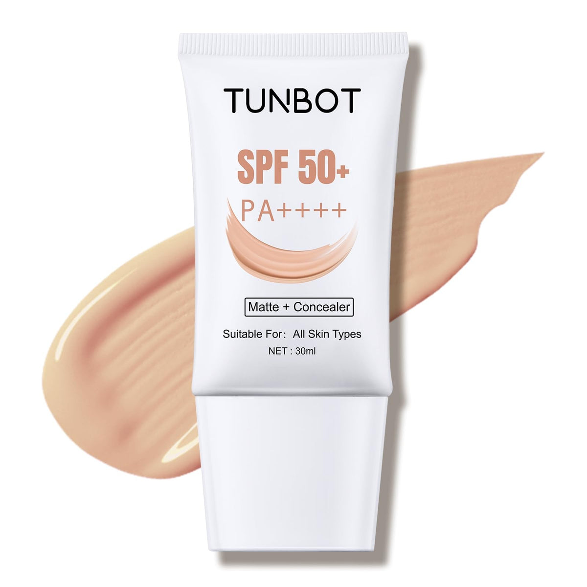 Liquid Foundation SPF 50 - Full Coverage, Hydrating Sun Protection - 30ml Wheat