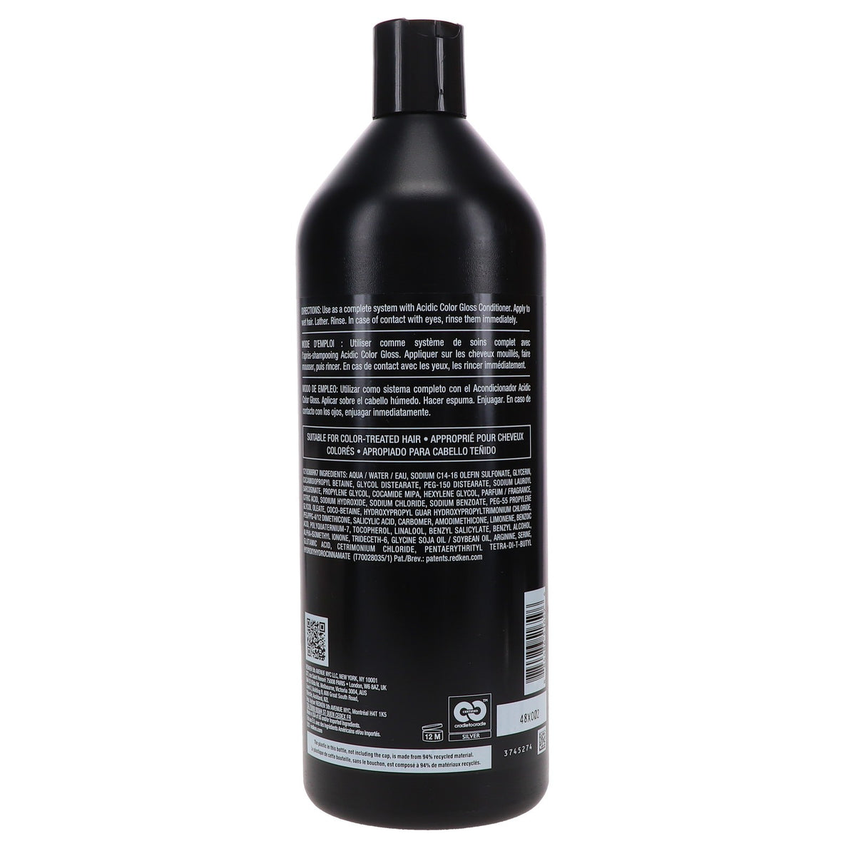 Redken Acidic Color Gloss Sulfate-Free Shampoo 33.8 oz for Vibrant Color Care