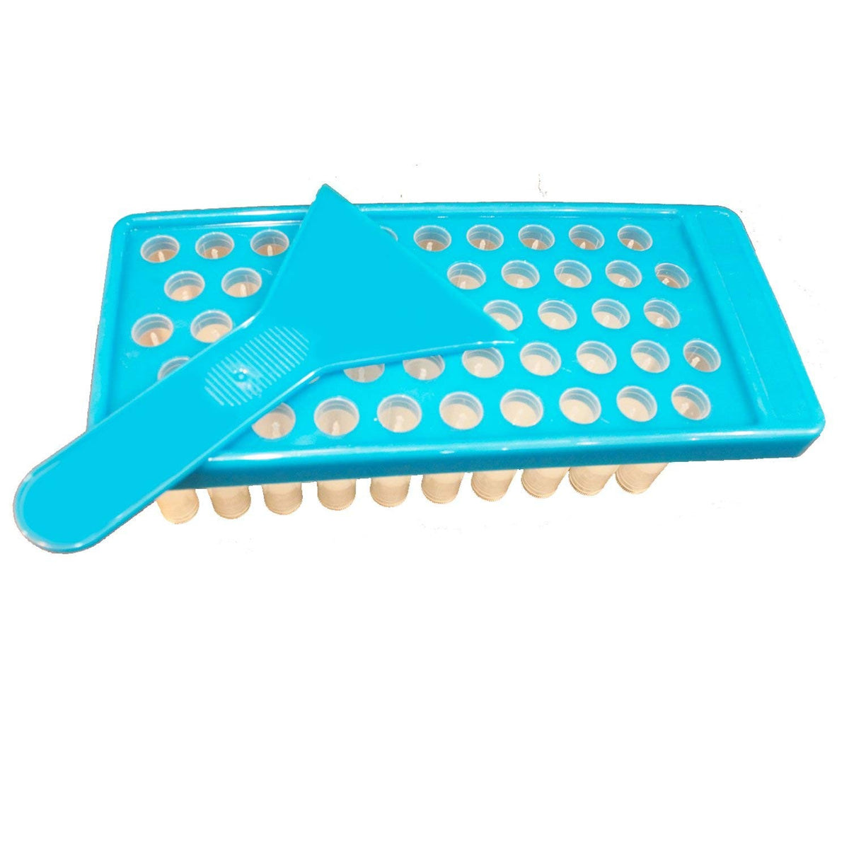 Balm Lipstick Container Kit with Filling Tray & Spatula - BPA Free, 50 Clear Cases