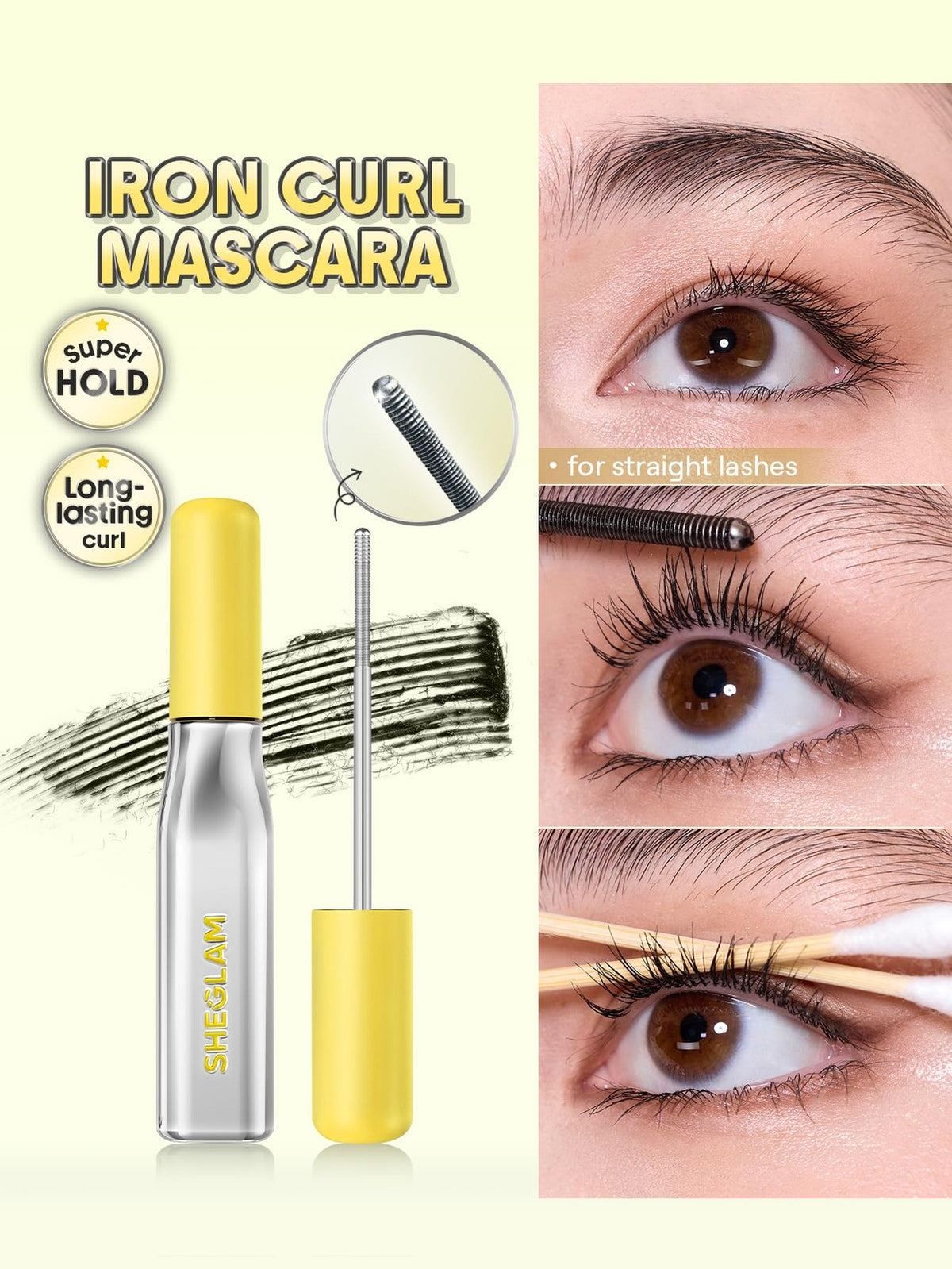 Waterproof Curling Iron for Hair - 0.75mm & 0.5mm Dual Groove Brush, Long-Lasting Curl